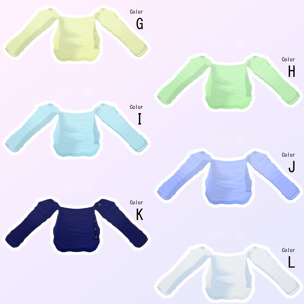 着崩しオフショルなカーディガン【VRoid用衣装】