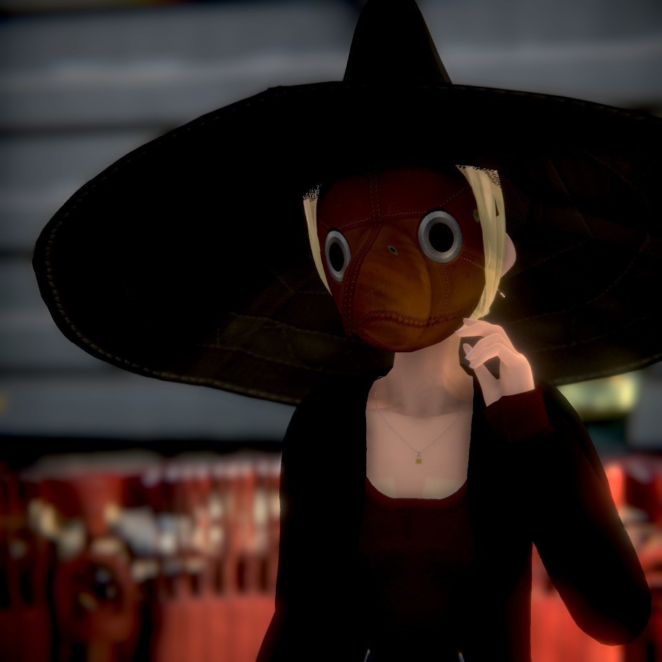 革のようなもので作られた嘴状のマスク【VRoid用アクセサリ】