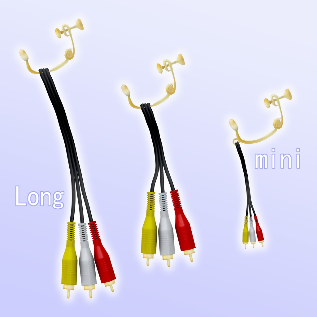 最近見なくなった3色のアレなイヤリング【VRoid用髪型アクセサリ】