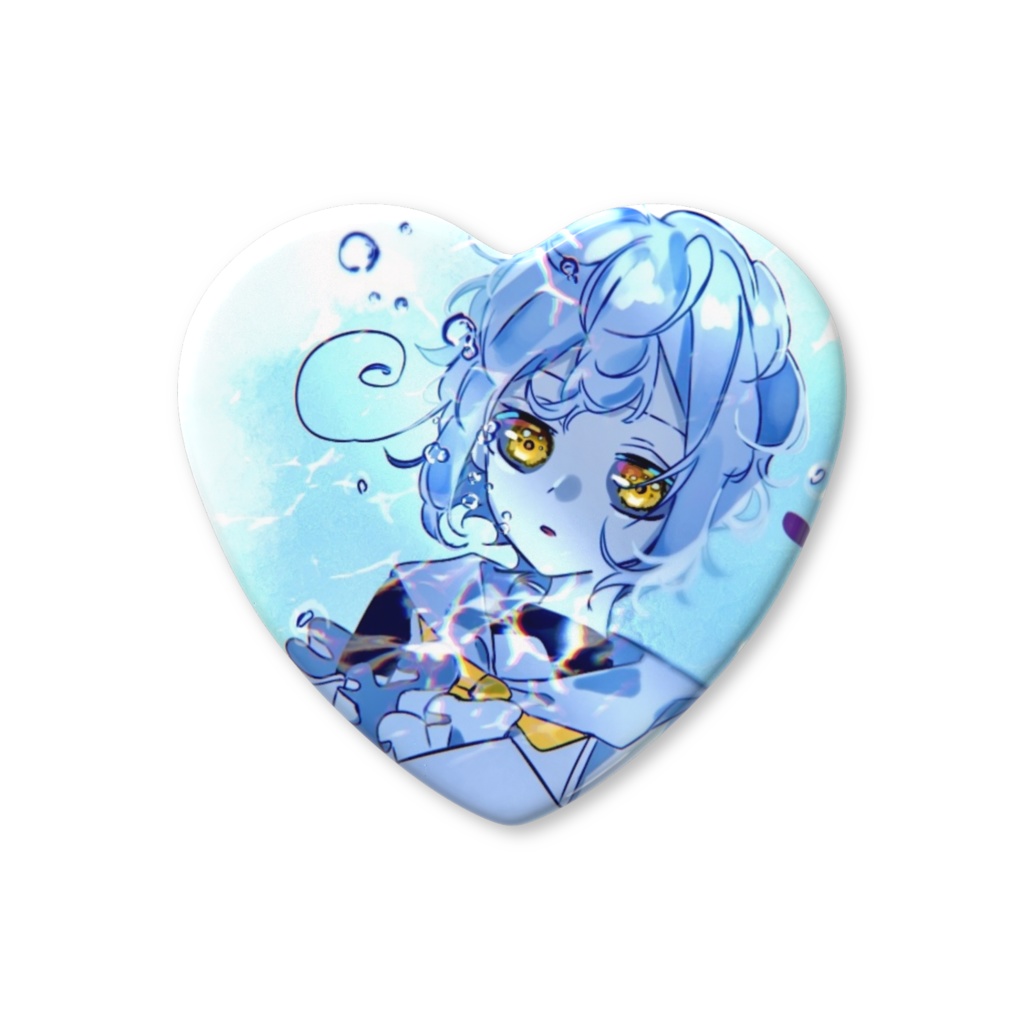 ハート缶バッジ