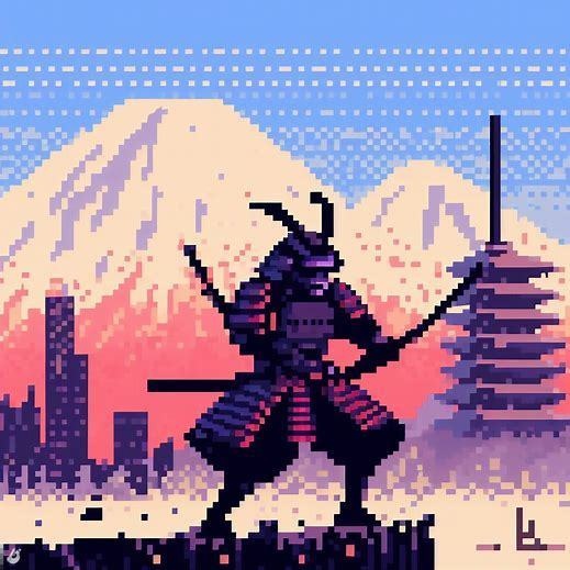 ゲーム制作向け ピクセルアート サムライ