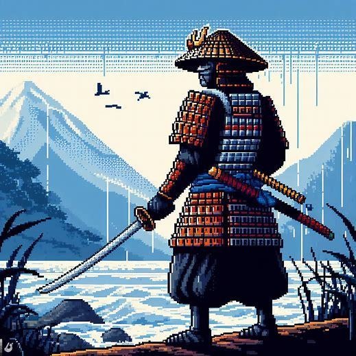 ゲーム制作向け ピクセルアート サムライ