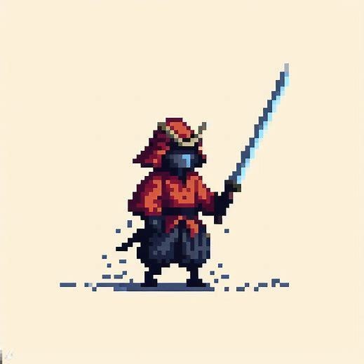 ゲーム制作向け ピクセルアート サムライ