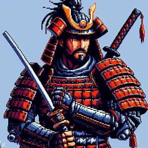 ゲーム制作向け ピクセルアート サムライ