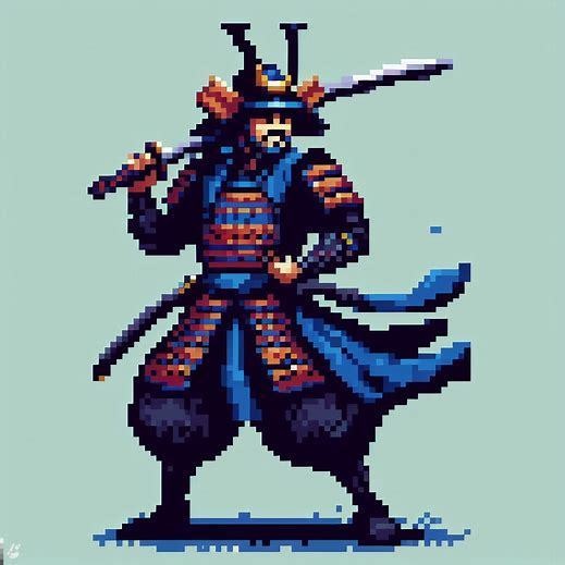 ゲーム制作向け ピクセルアート サムライ