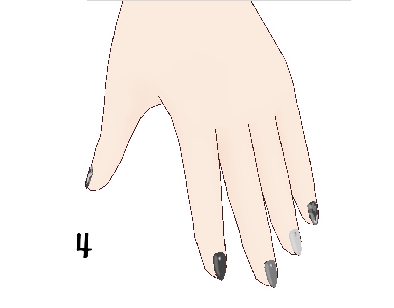 【VRoid】迷彩柄ネイル