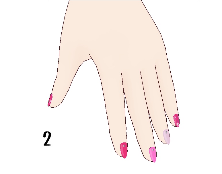 【VRoid】迷彩柄ネイル