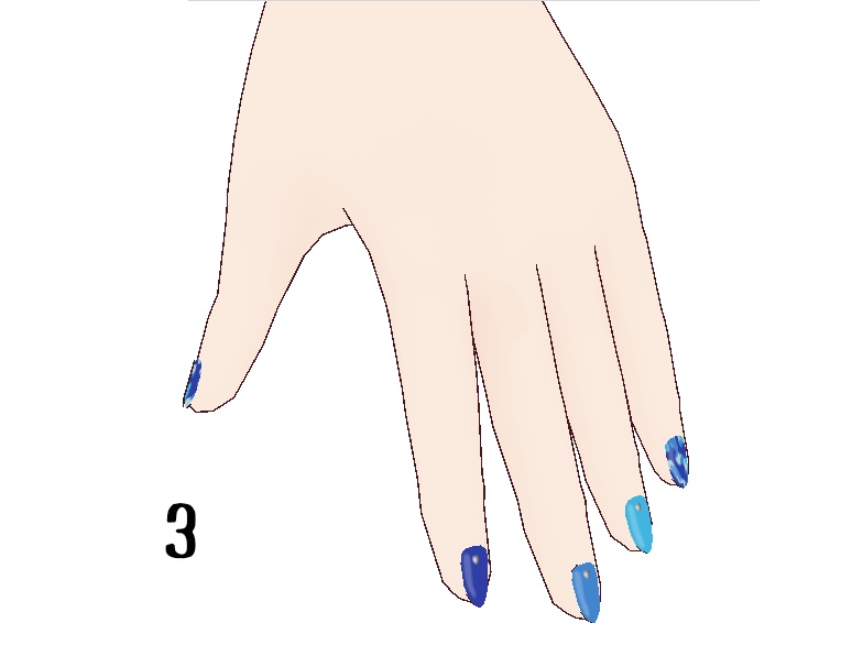 【VRoid】迷彩柄ネイル