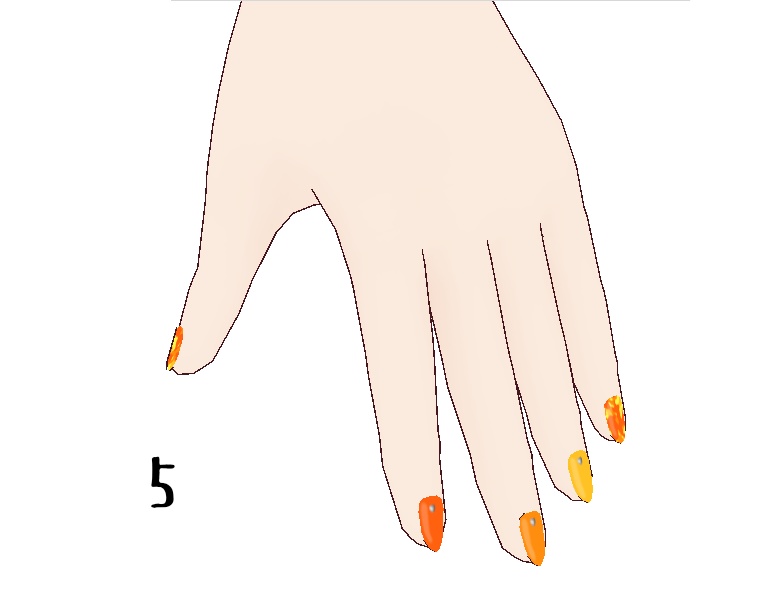 【VRoid】迷彩柄ネイル