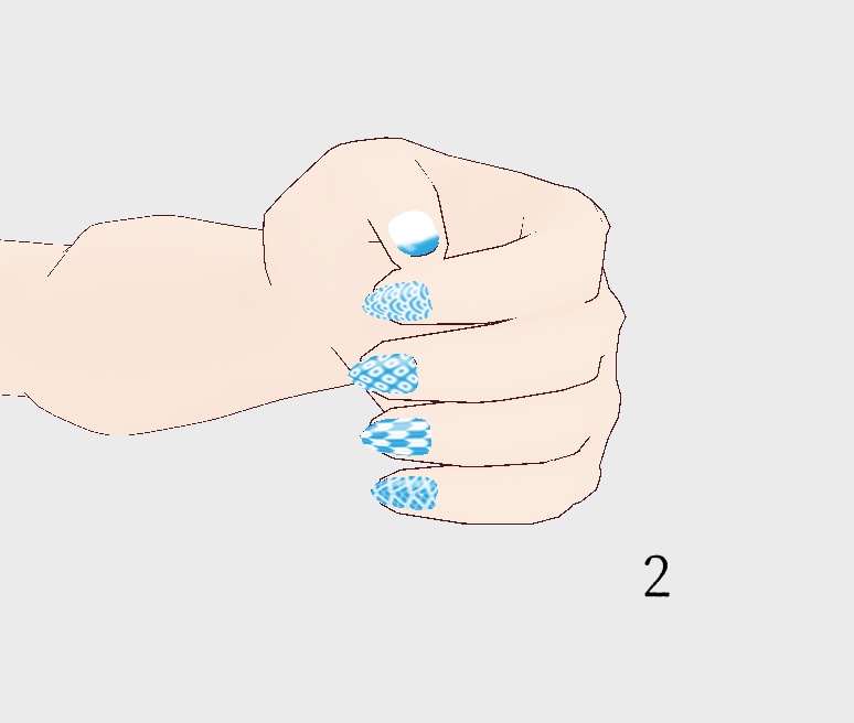 【VRoid】和柄ネイル