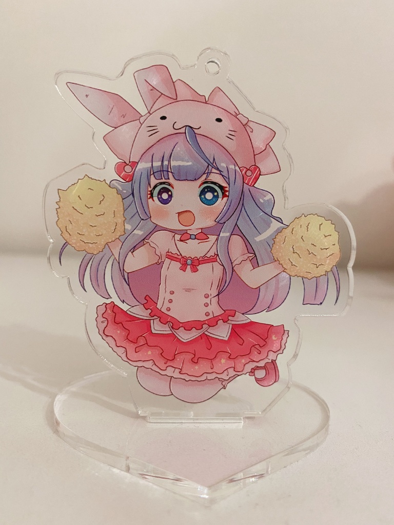 ちびばにがおうえんするアクキーにもなるアクスタ