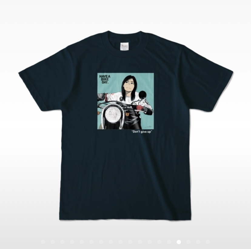 HAVE A BIKE DAY. Tシャツ "Don't give up"