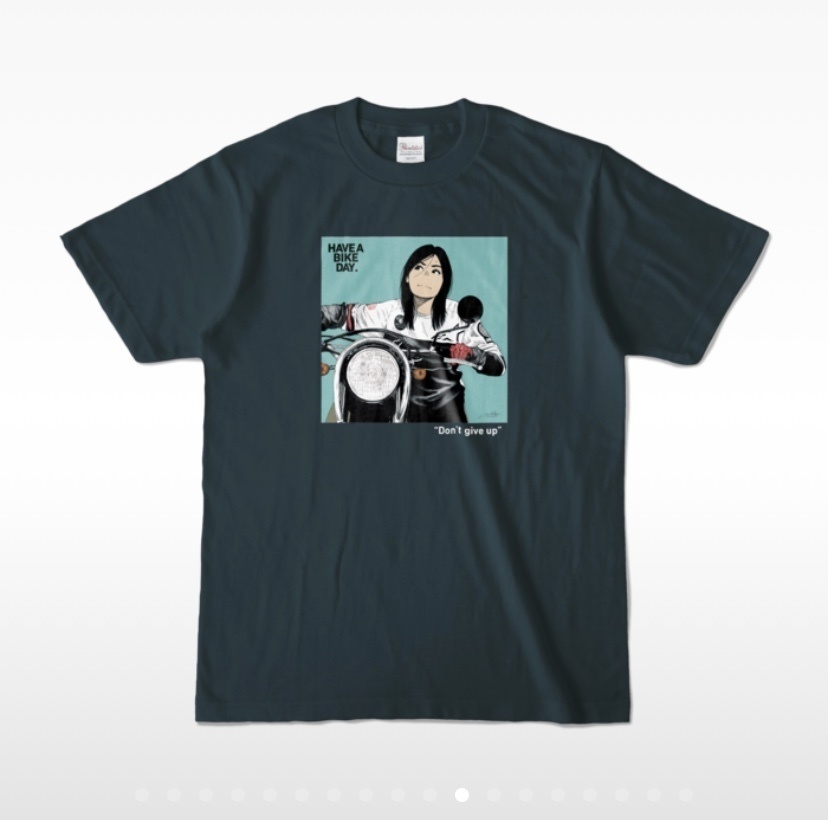 HAVE A BIKE DAY. Tシャツ "Don't give up"