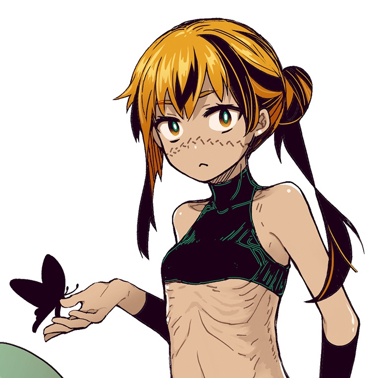 褐色少女ウッドキーホルダー