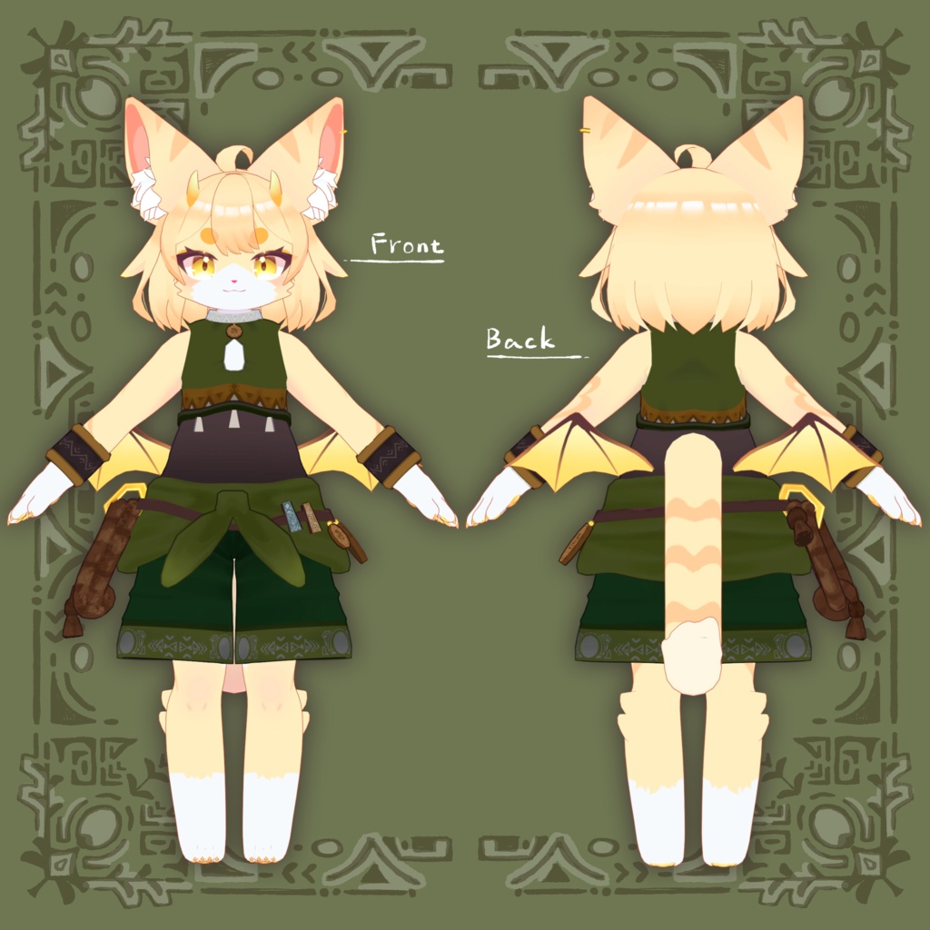 【4アバター対応衣装】オリーブケイバー