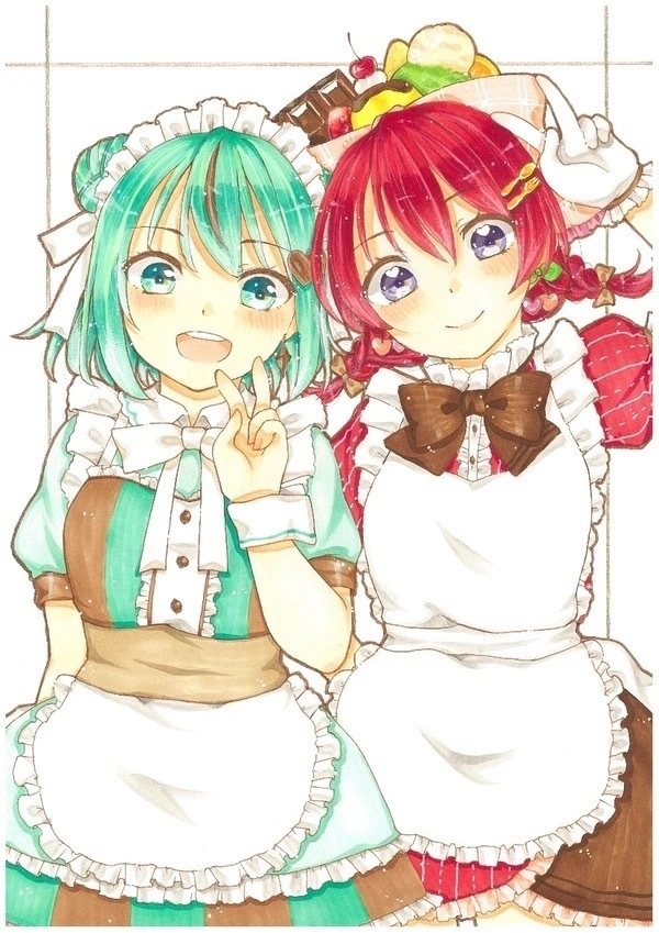 姉妹のようなスイーツメイドさん