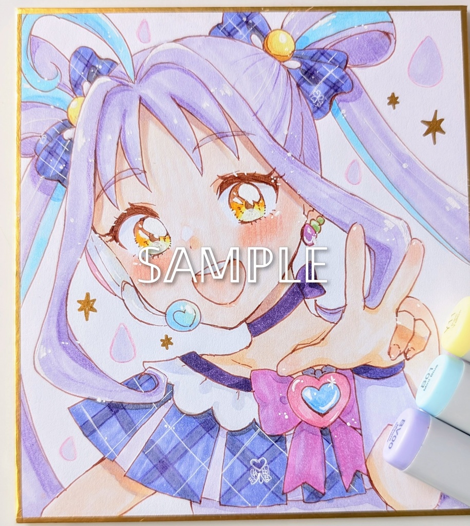 キミとアイドルプリキュア キュアキュンキュン イラスト色紙