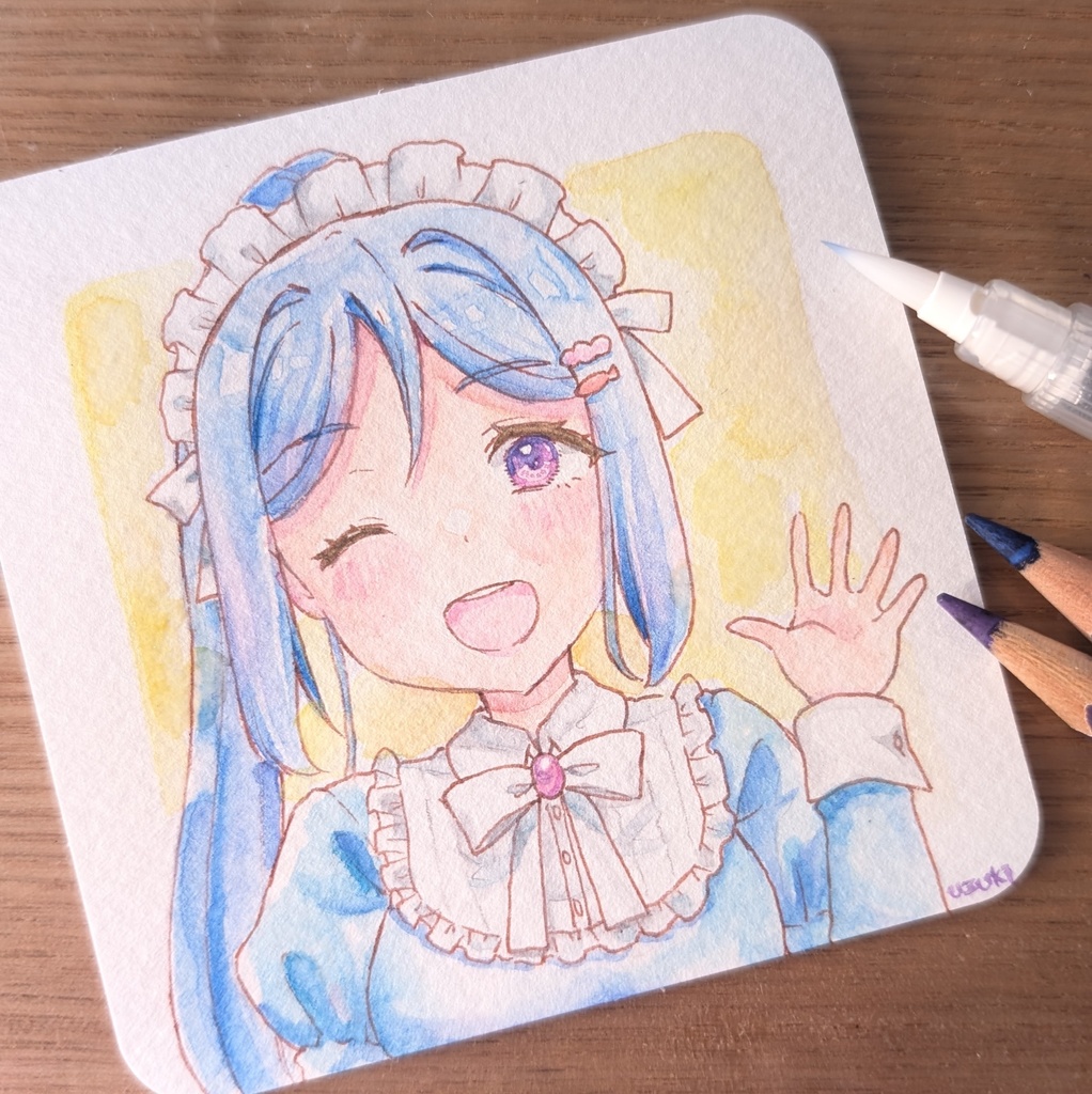 メイド果南/手のひらペーパー