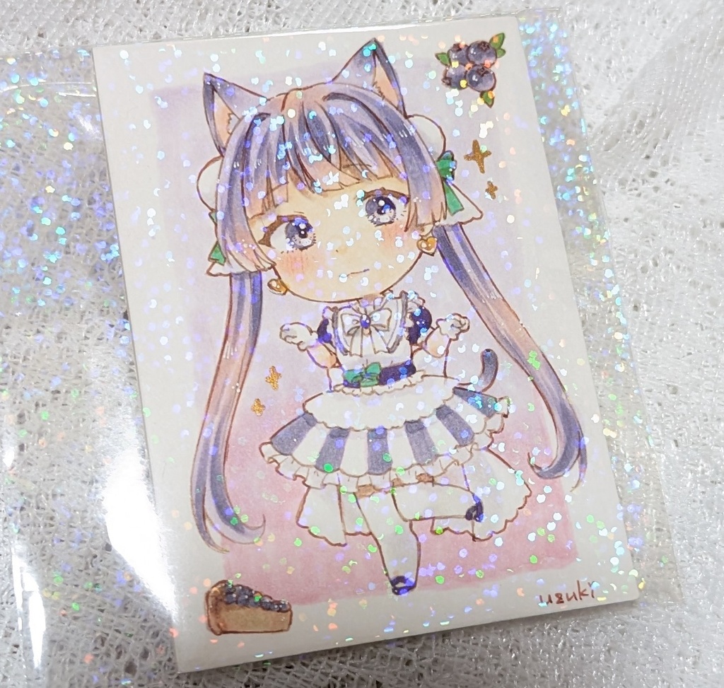 ATCイラスト/猫耳藍苺ちゃん