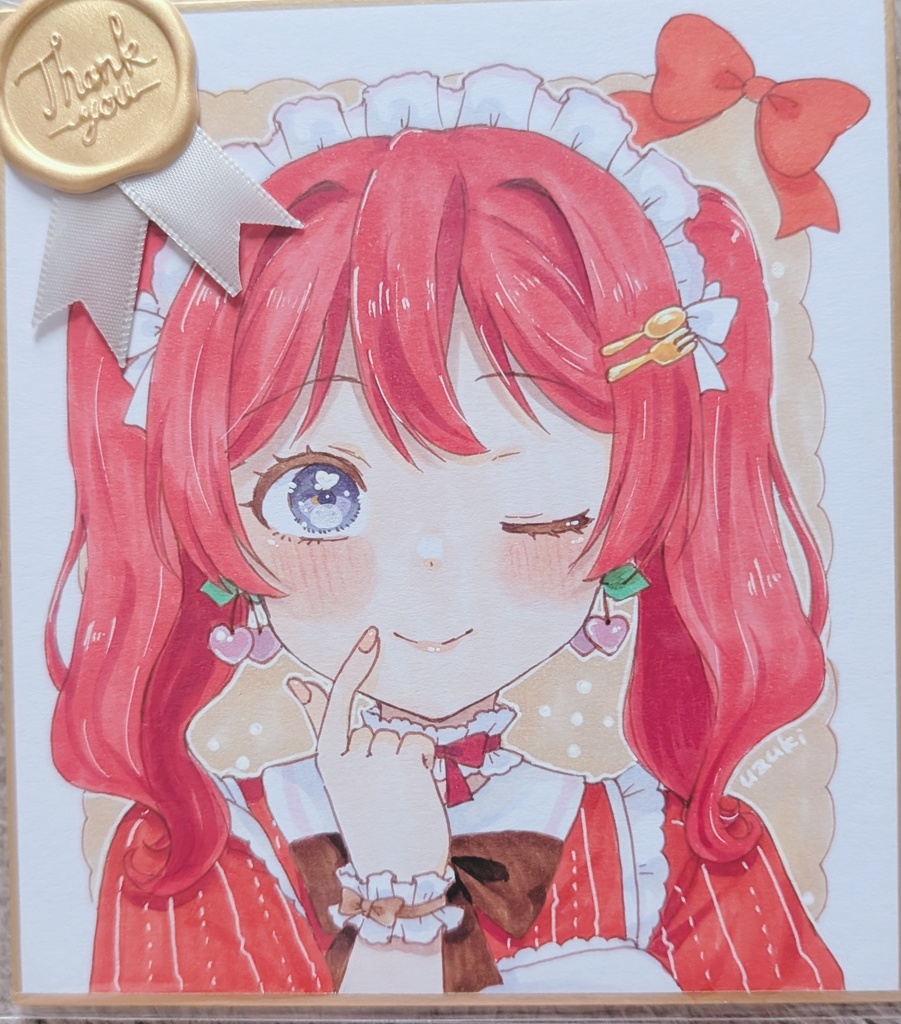 ドローイング色紙・アプリコット