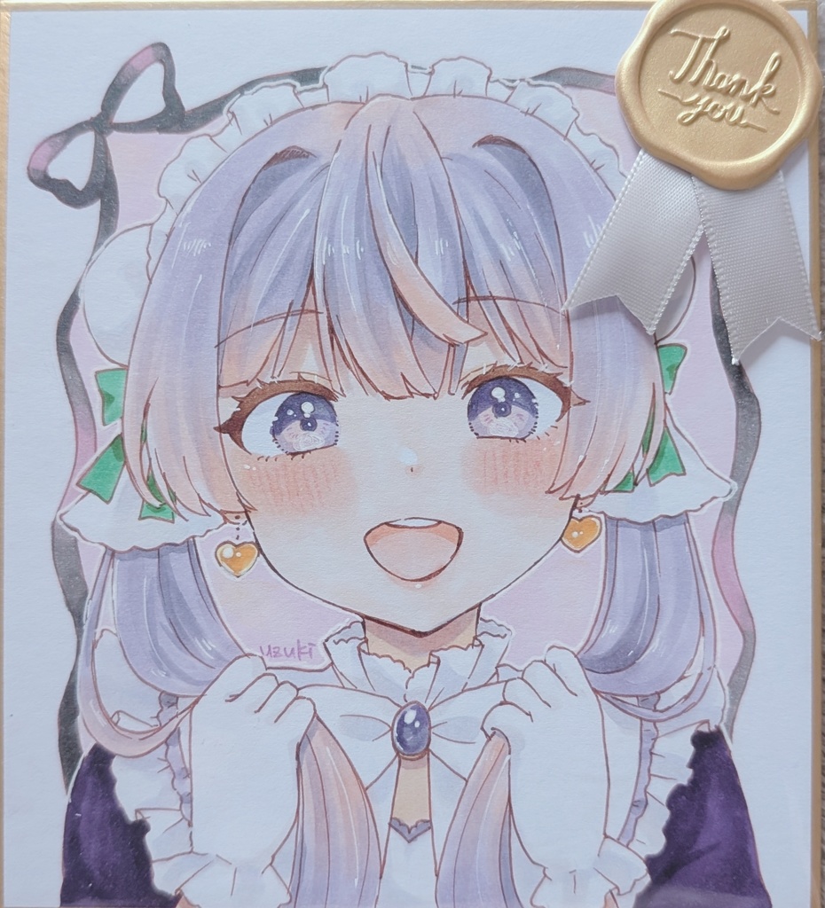 ドローイング色紙・藍苺