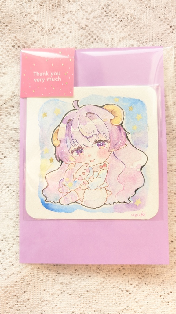 ヒツジちゃん 手のひらペーパー原画