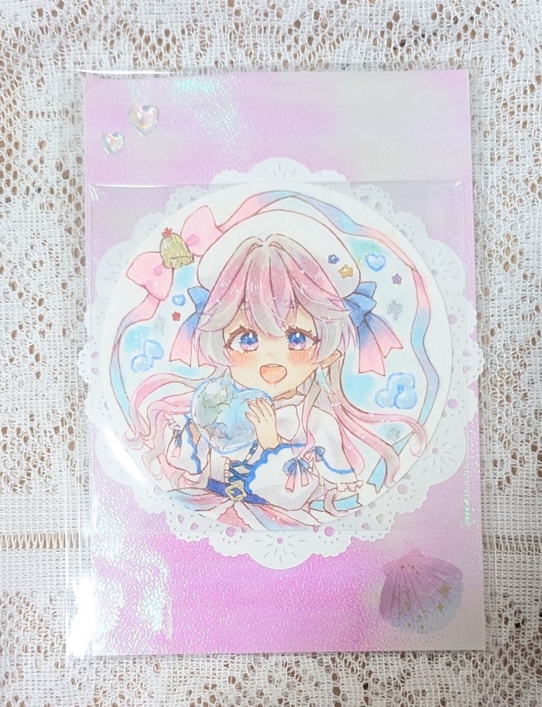 てのひらペーパーコピック原画/シロイルカのべる