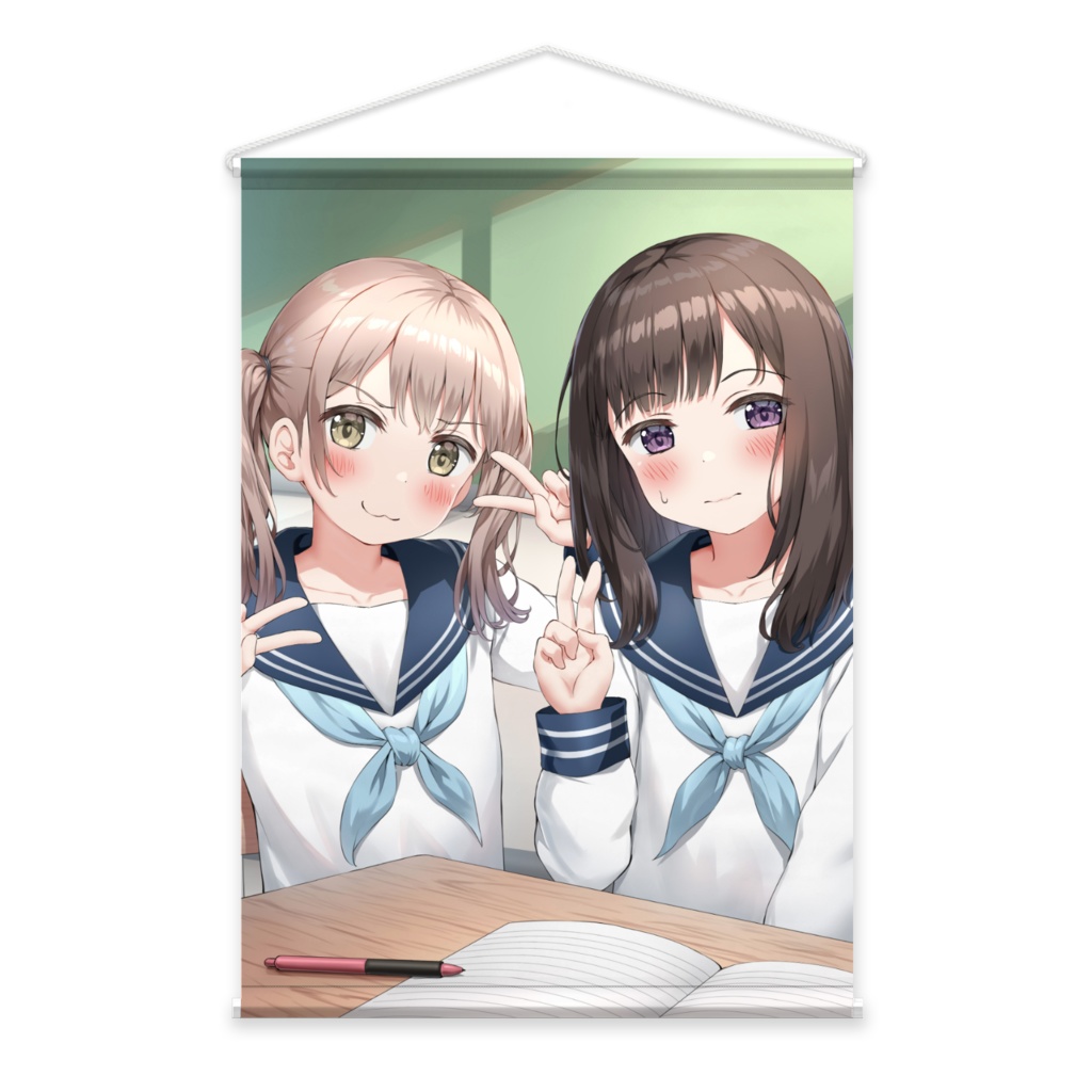 写るの苦手な子と大好きな子タペストリー