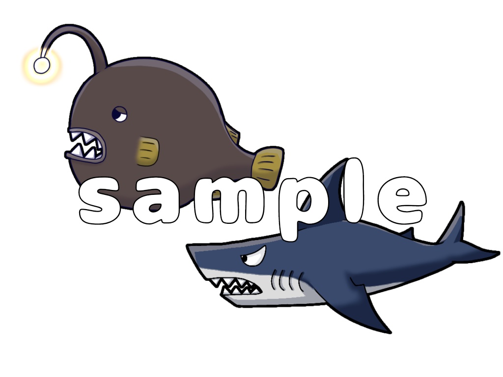 かわいい海の生き物イラスト素材