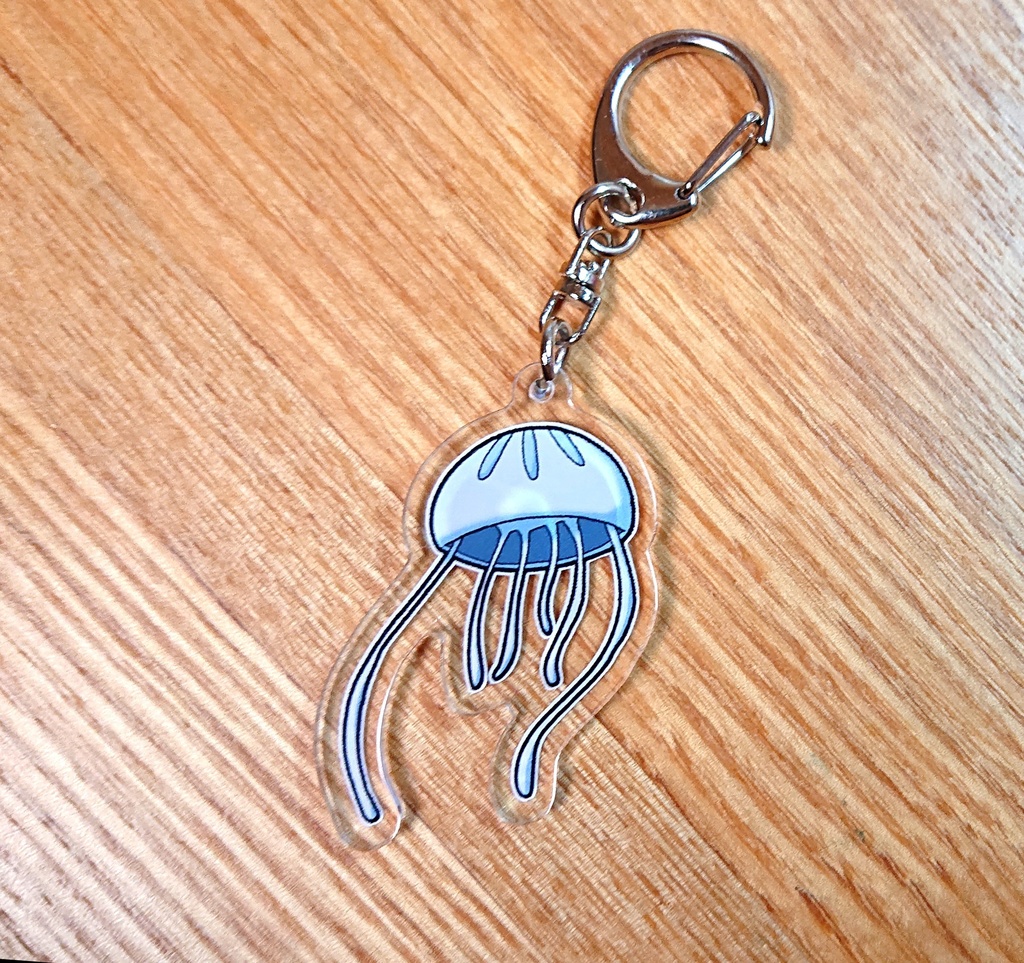 クラゲのアクリルキーホルダー