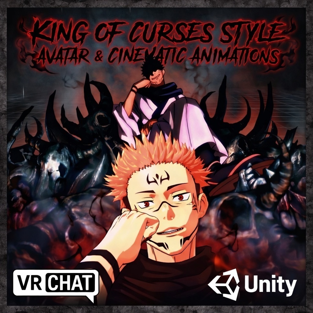 [VRChat] "King of Curses" Style Avatar & Cinematic Animations ⛩️