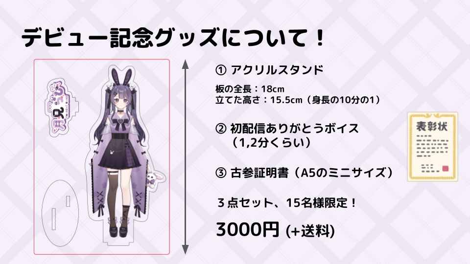 初配信記念グッズ