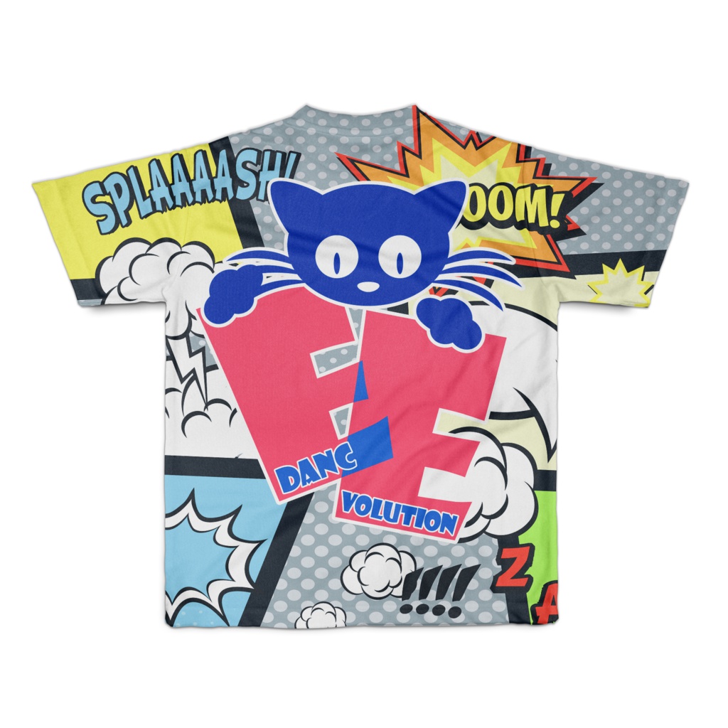 アメコミ風Tシャツ グレー