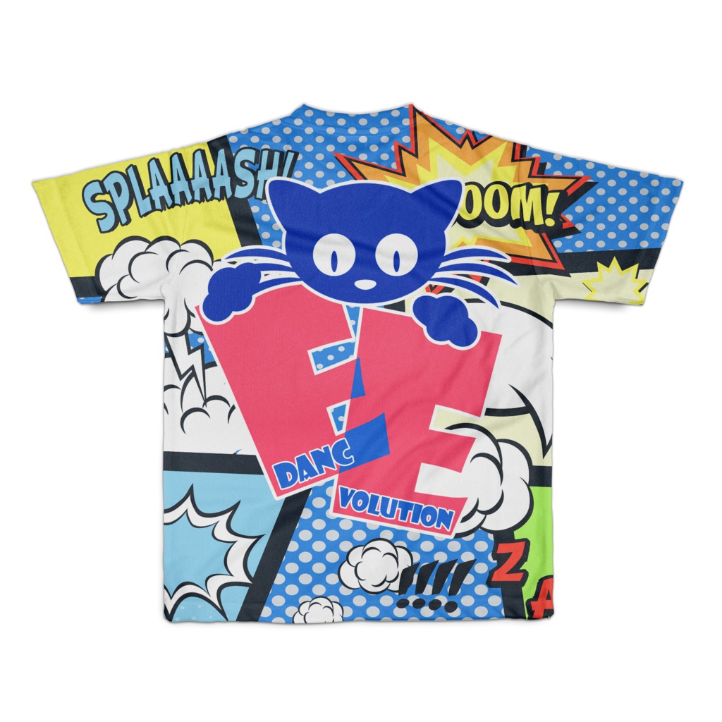 アメコミ風Tシャツ ブルー