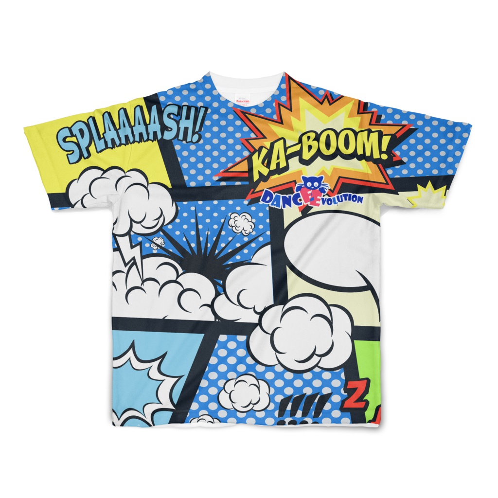 アメコミ風Ｔシャツ　ブルー
