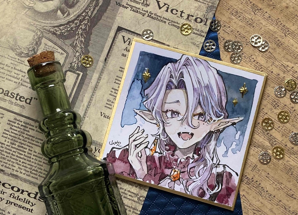 アナログ原画豆色紙