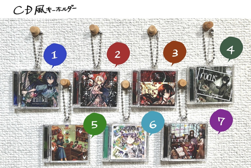 自創作CD風キーホルダー(全7種)