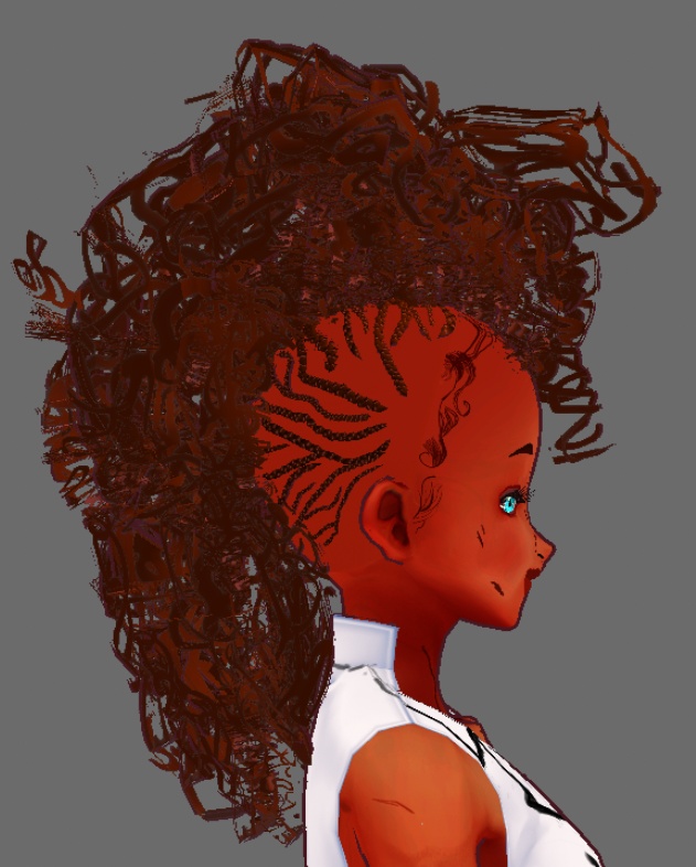 Wild Braided Curly Mohawk (VRoid Hair Preset Beta & Stable)