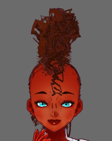 Wild Braided Curly Mohawk (VRoid Hair Preset Beta & Stable)