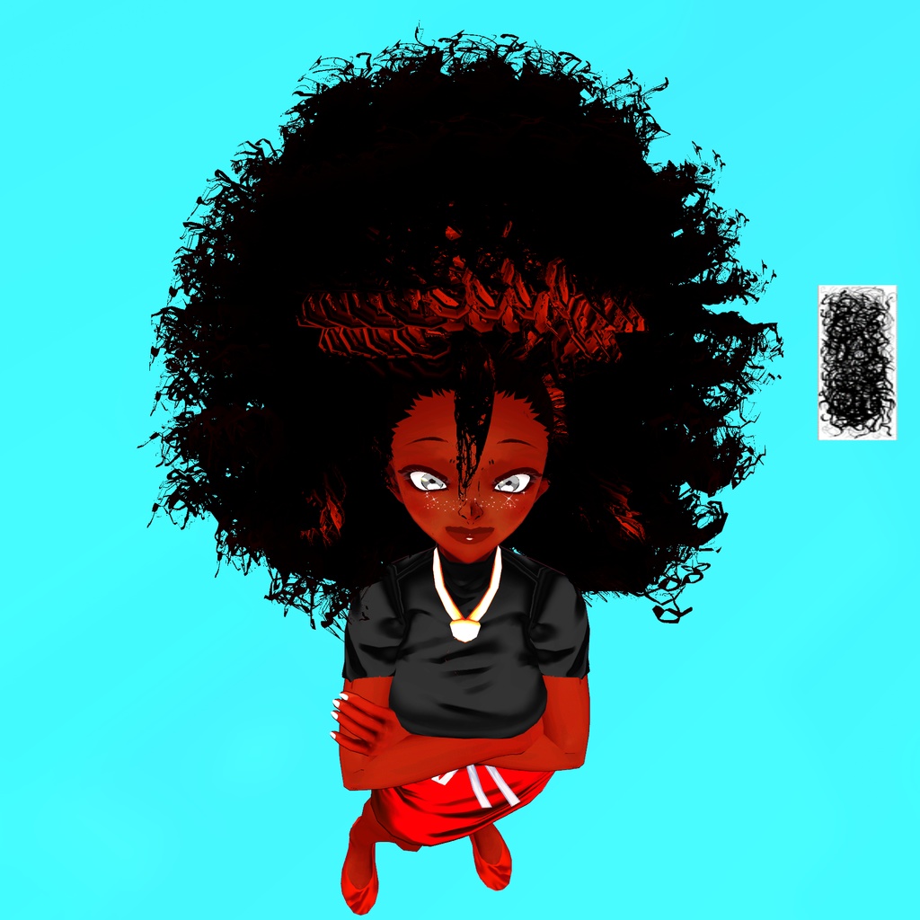 Medium Curly Afro (VRoid Hair Preset Beta and Stable)