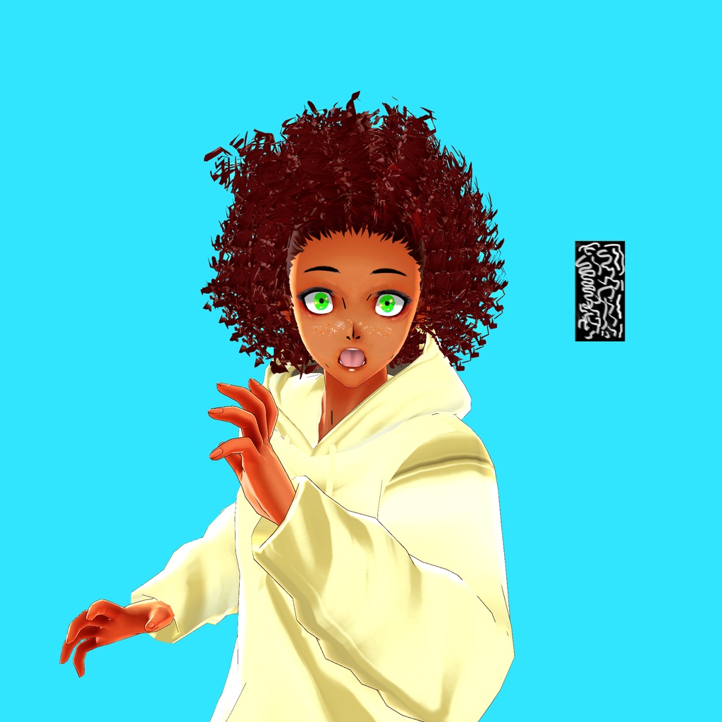 Small Curly Afro (VRoid Hair Preset Beta and Stable)