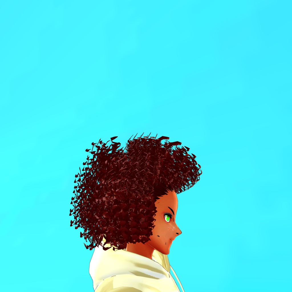 Small Curly Afro (VRoid Hair Preset Beta and Stable)