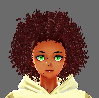 Small Curly Afro (VRoid Hair Preset Beta and Stable)