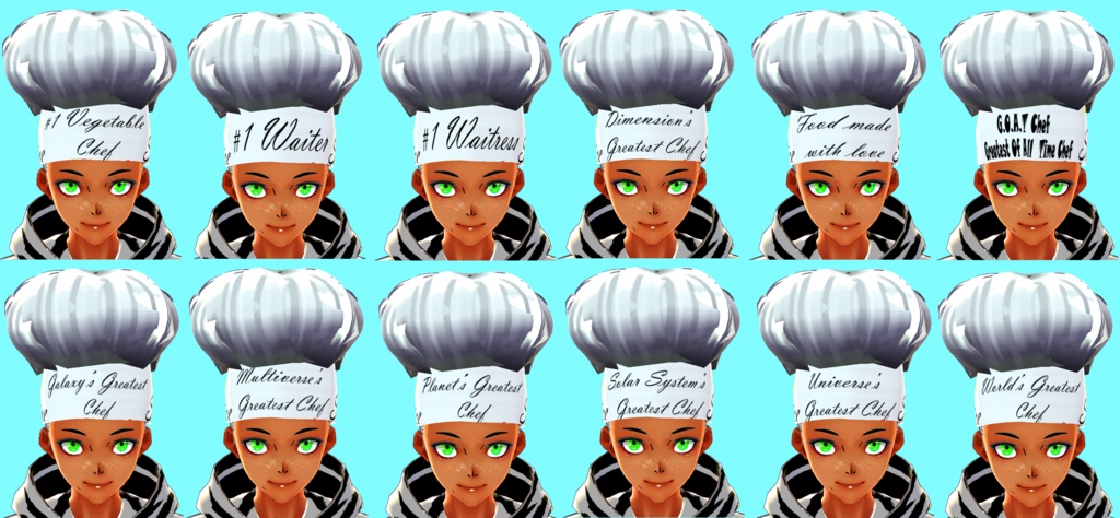 Chef Hat (VRoid Hair Preset Beta and Stable)