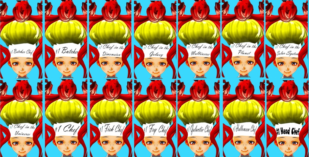 Chef Hat with Giant Bow (VRoid Hair Preset Beta and Stable)