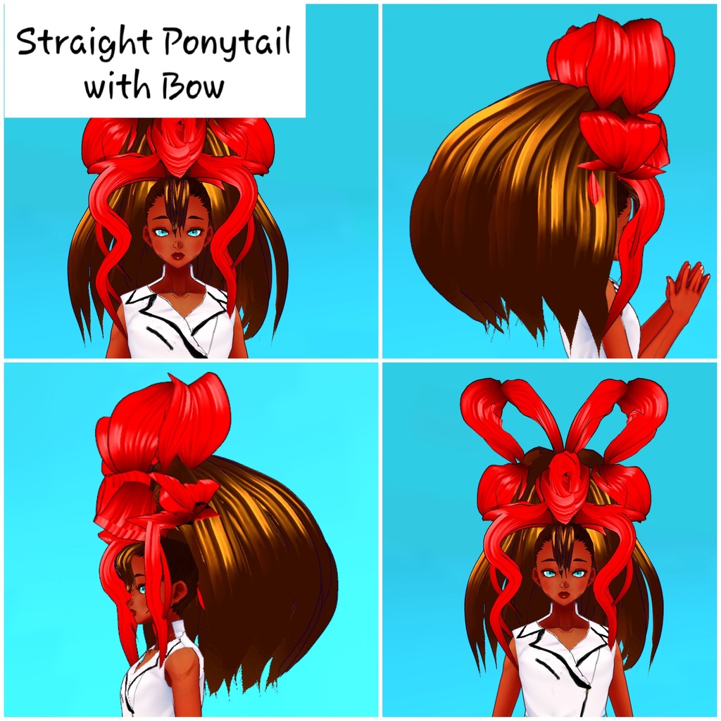 Ponytail with Cap or Bow (Merged VRoid Hair Preset Beta)