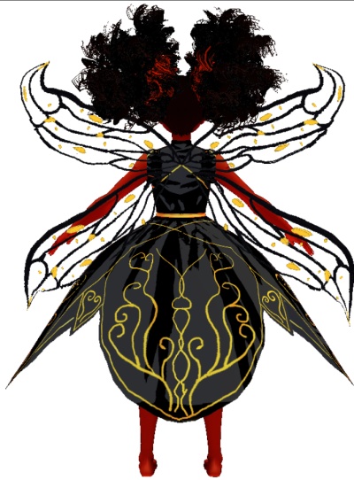 Messy Pigtails with Insect Wings (VRoid Hair Preset Beta and Stable)