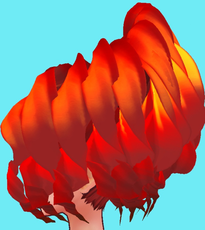 Curly-Drill Side Ponytail Hairstyle (VRoid hair Preset Beta)