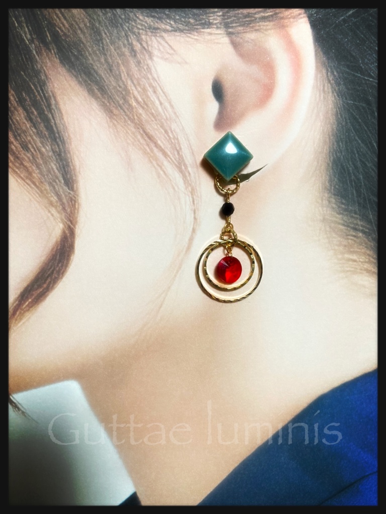 頒布終了・まことの心~和泉守兼定イメージイヤークリップ(ピアスへの変更無料)〜(定形外郵便送料込み)