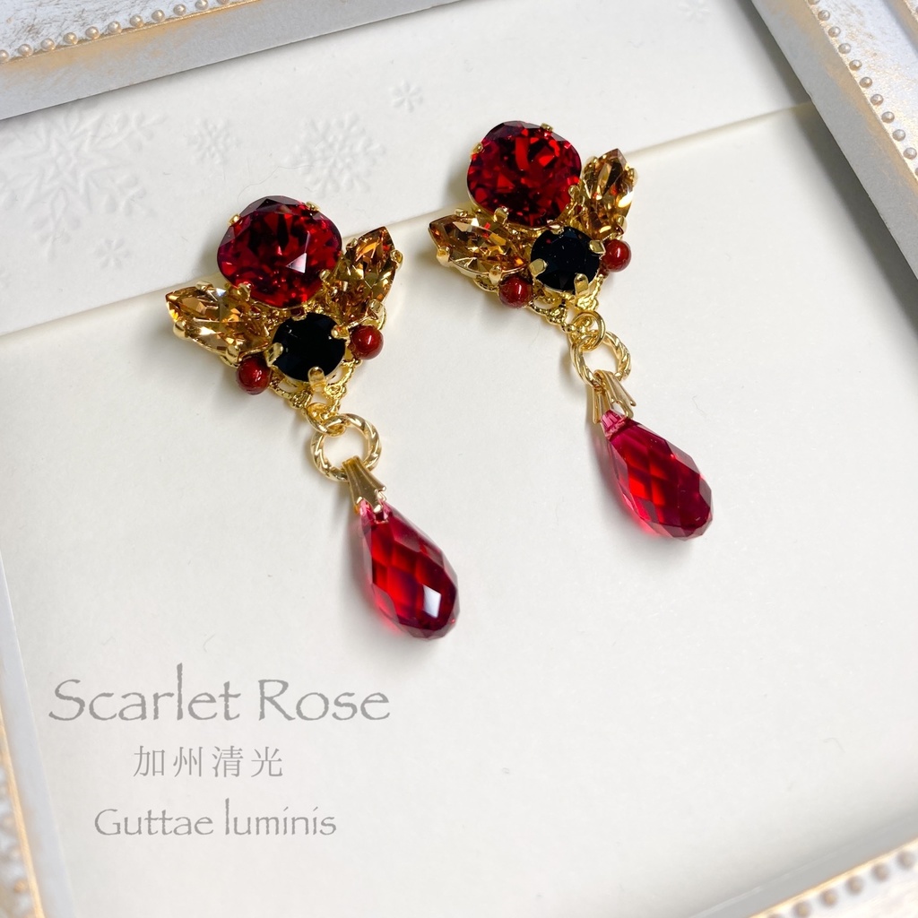 Scarlet Rose〜加州清光イメージイヤークリップ(ピアスへの無料変更可)ネコポス発送